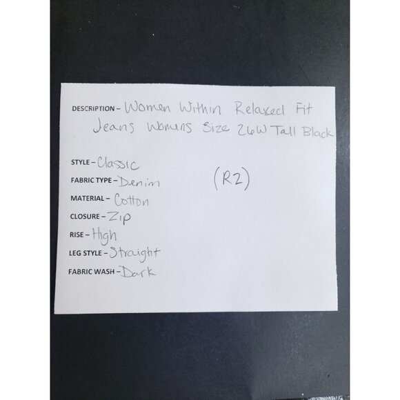 Woman Within Women’s Size 26W Tall Black Elastic Waist Cotton Pants With Pockets - Picture 10 of 10